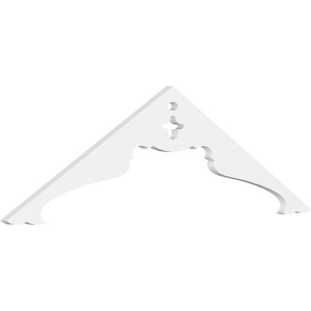 Ekena Millwork Pitch Heath Architectural Grade PVC Gable Pediment, 48"W x 14"H x 1"P (7/12) GPP048X014X100HEA